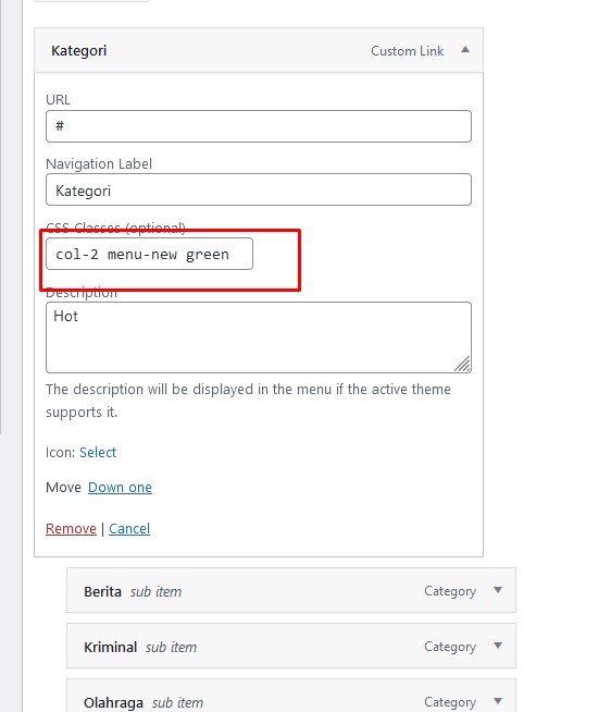 Side Menu 2 Columns Example