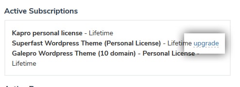 Upgrade License Button Example