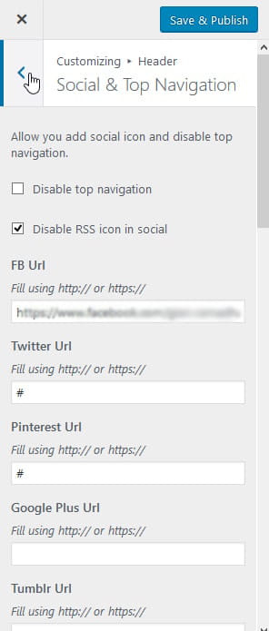 Pengaturan Top Navigation Muvipro