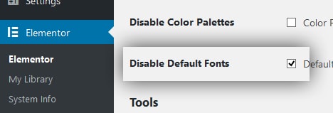 Disable Default Fonts and Colors in Elementor