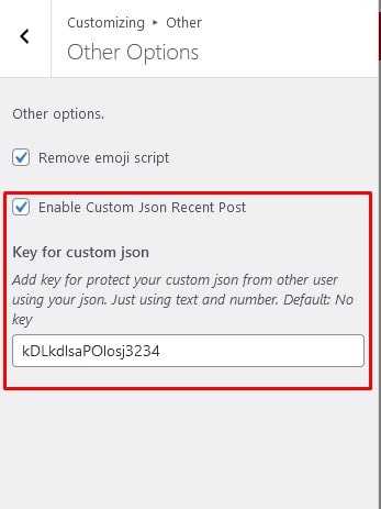 Custom JSON Recent Posts